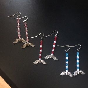 Angel Wing Dangle Earrings